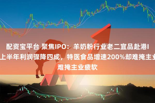 配资宝平台 聚焦IPO：羊奶粉行业老二宜品赴港IPO，上半年利润骤降四成，特医食品增速200%却难掩主业疲软